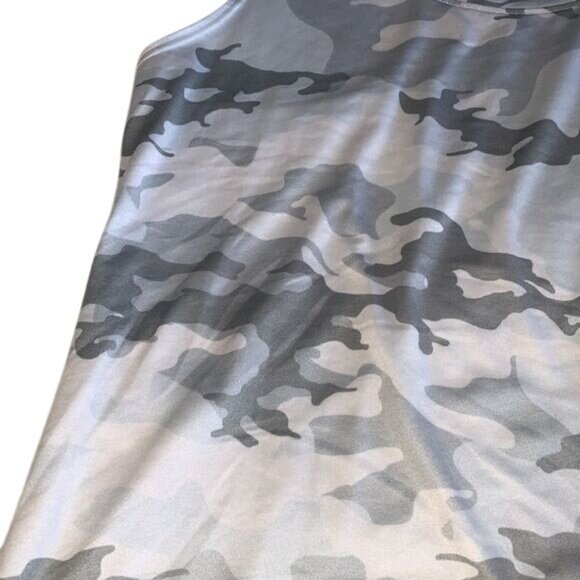 Athletic Works Gray Camo Racerback Tank Top M (8-10) Polyester/Spandex Womens Ac - Picture 5 of 8